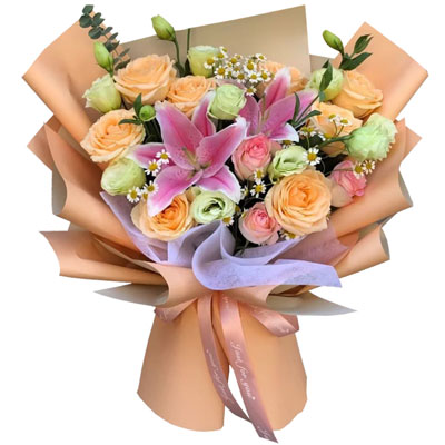 西宁11朵玫瑰桔梗百合，陪你每个季节